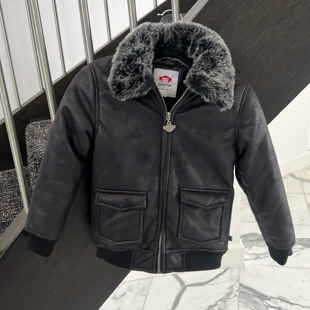 Appaman Boys Faux Fur Trim Jacket